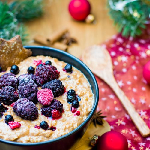 Lebkuchen Porridge gesundes Frühstück Weihnachten