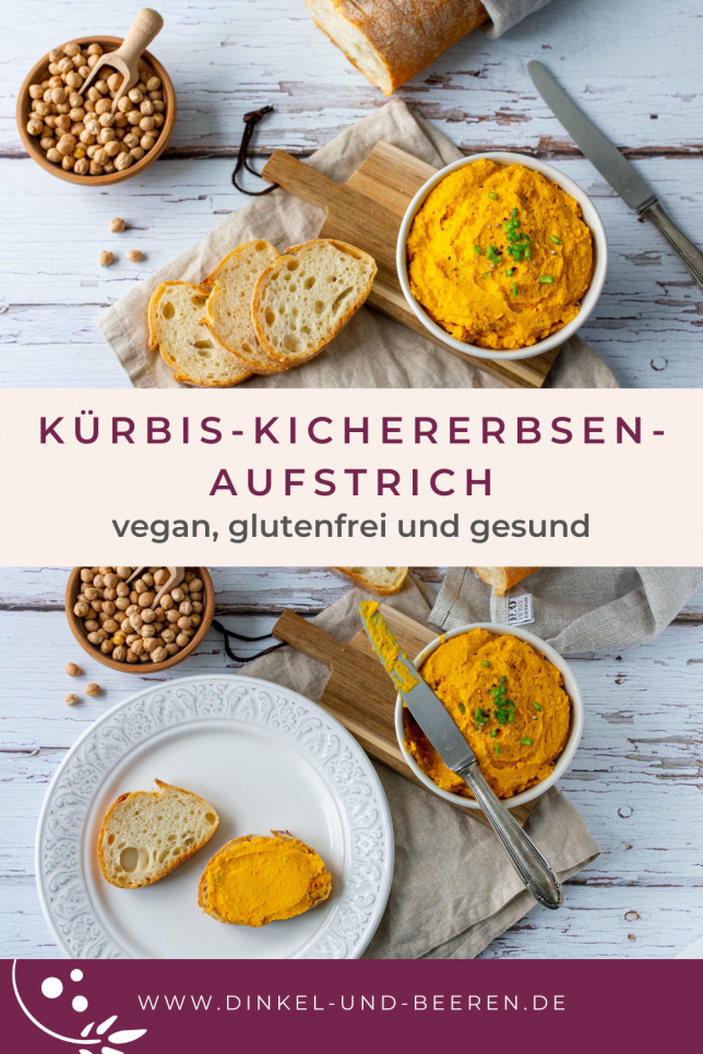 Kürbis-Kichererbsen-Aufstrich gesund vegan glutenfrei