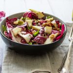 Postelein-Radicchio-Salat mit Birne