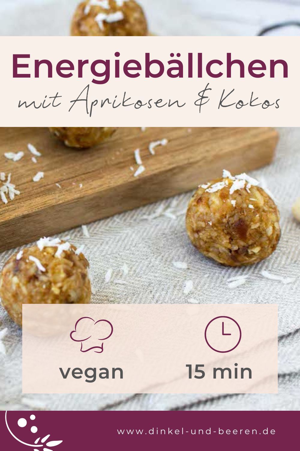 Energy Balls Aprikose Kokos Haferflocken ohne Datteln