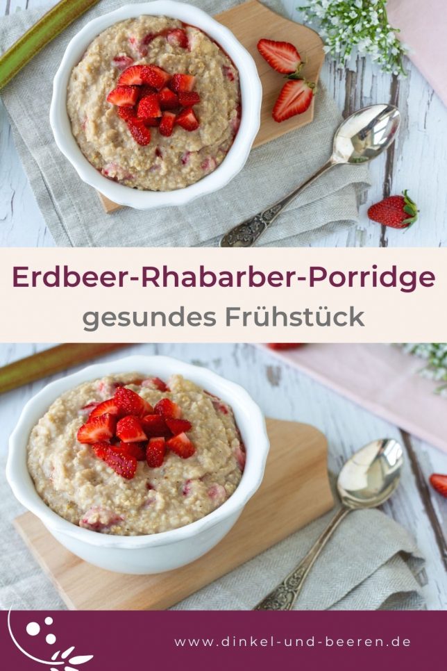 Erdbeer-Rhabarber-Porridge gesund
