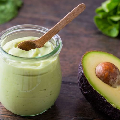 Avocado-Joghurt-Dressing gesundes Salatdressing cremig