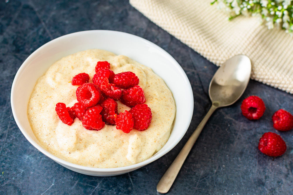 Protein Grießpudding gesund zuckerfrei Grießbrei