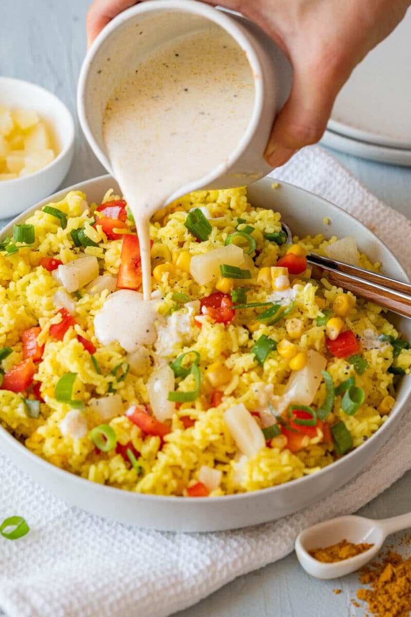 Reissalat mit Curry und Ananas - herrlich fruchtig