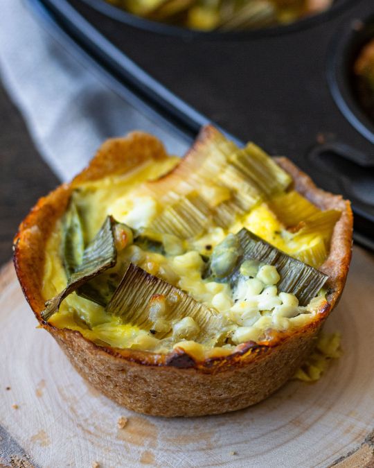 Herzhafte Dinkel-Lauch-Muffins.