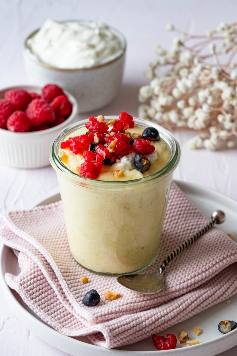 Protein Grießpudding - zuckerfrei und selbstgemacht Protein Grießpudding - zuckerfrei und selbstgemacht