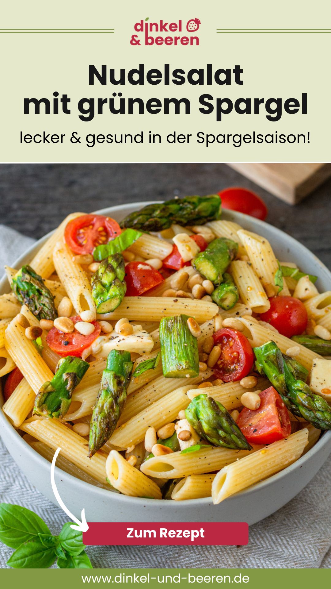 Nudelsalat mit grünem Spargel | einfaches lecker! Nudelsalat mit grünem Spargel | einfaches lecker!