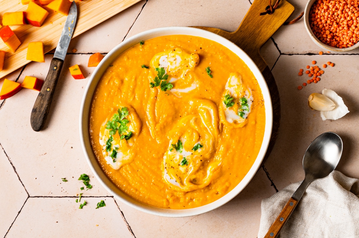 Kürbis-Linsen-Suppe Kürbis-Linsen-Suppe