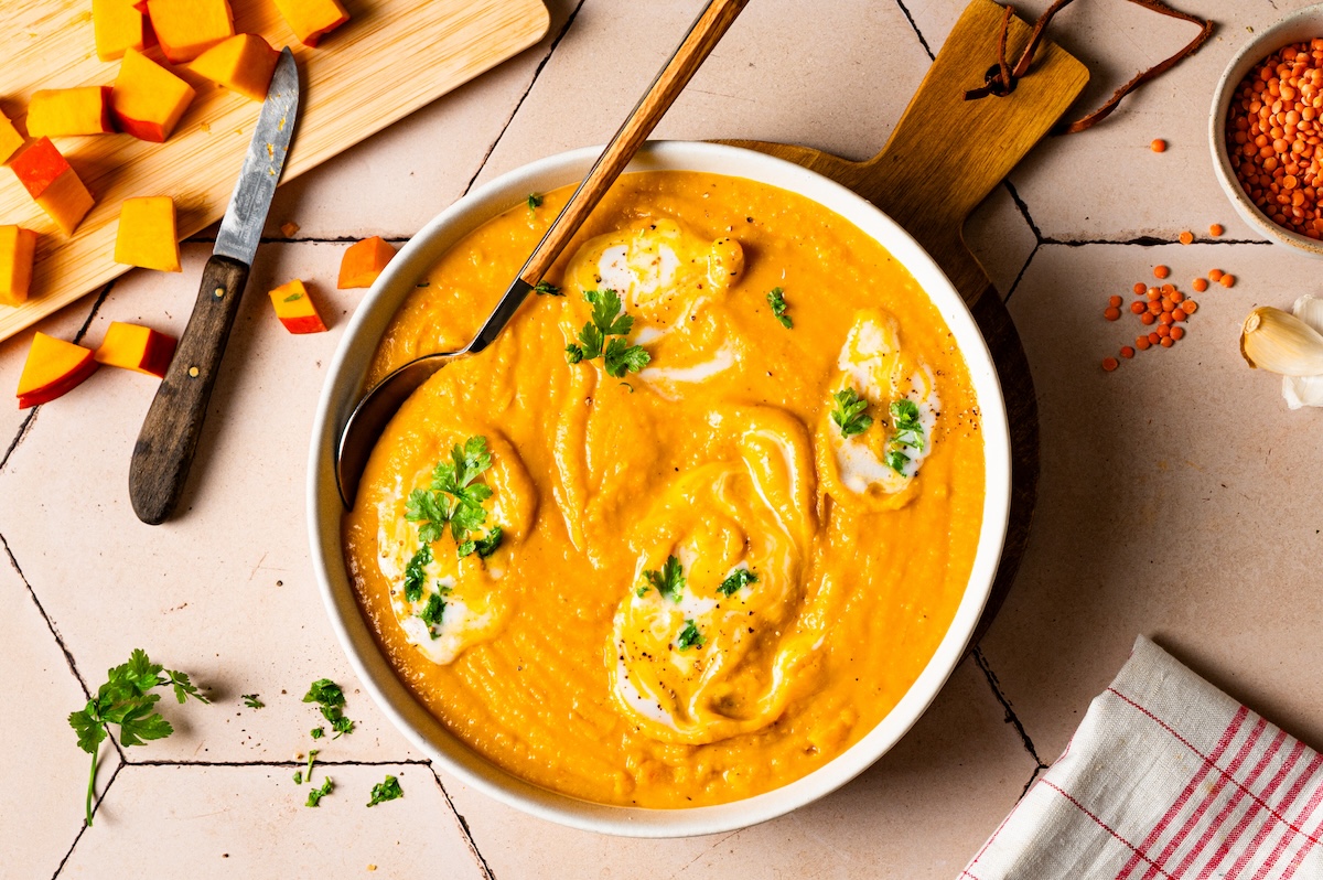 Kürbis-Linsen-Suppe Kürbis-Linsen-Suppe