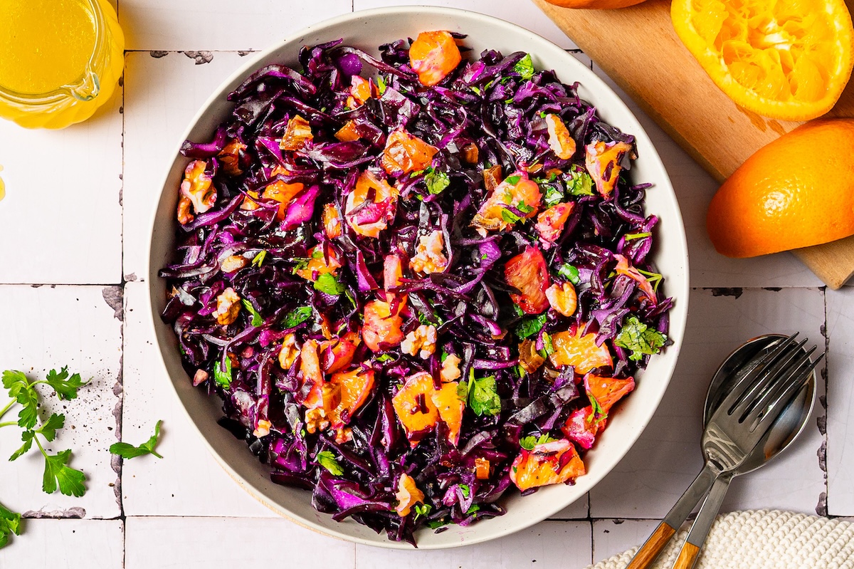 Rotkohl Orangen Salat Mit Waln ssen Rotkohl Orangen Salat Mit Waln ssen