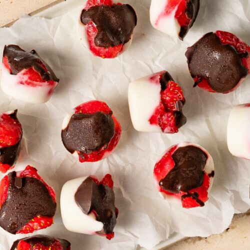 Skyr-Erdbeer-Eis-Bites